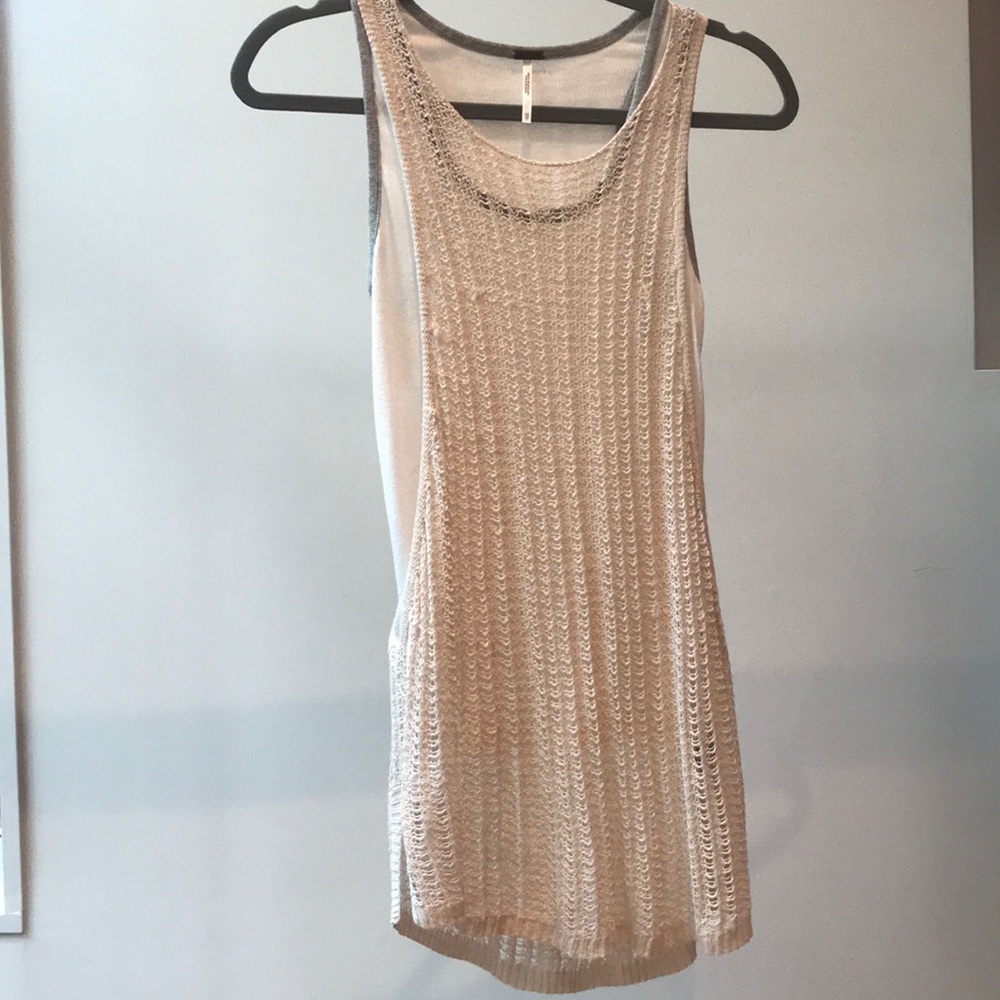 Free people crotchet layer tank top